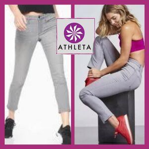 ATHLETA SCULPTEK SKINNY CROP JEAN - GRANITE WASH